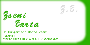 zseni barta business card
